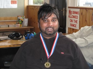 The Happy winner of the A.H. Allen Steel Services Event, proud of his medal.Excellent shooting - well done!! June 2012